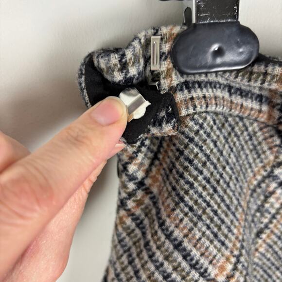 Samsoe Samsoe NEW Intermix Blesa Skirt wool plaid mini Large academia preppy - Picture 6 of 14